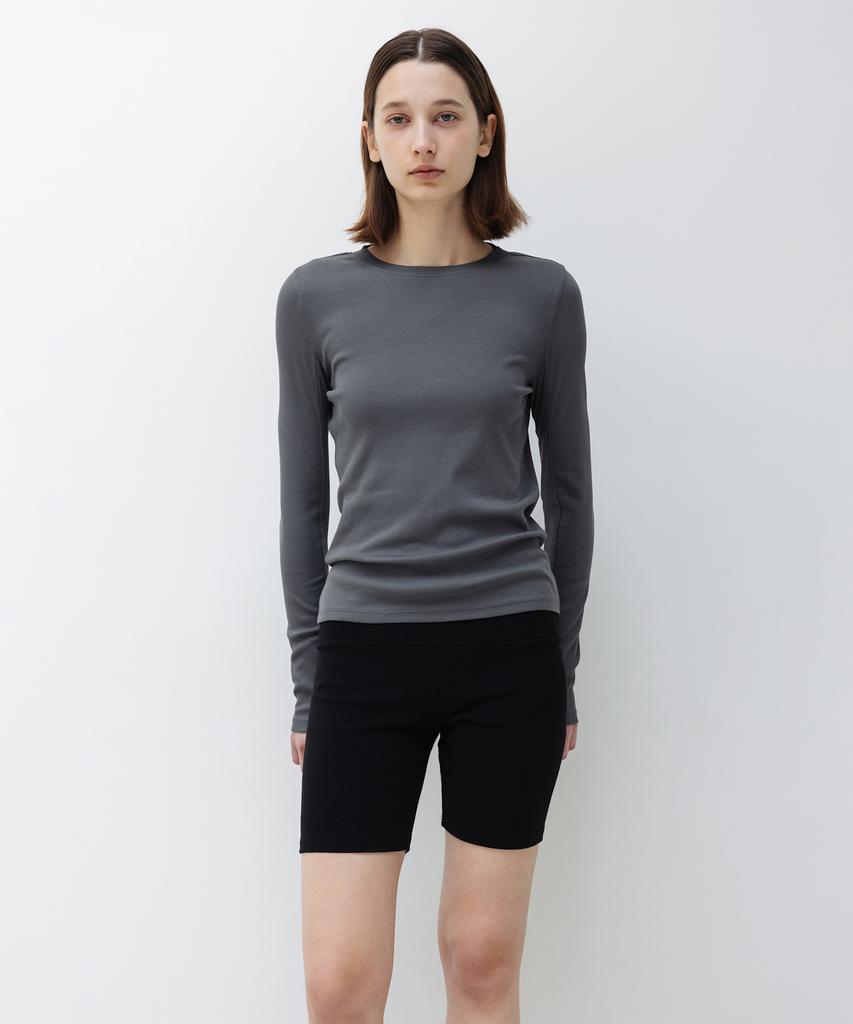 INSILENCE WOMEN W Supima Cotton Long Sleeve T-Shirt Charcoal