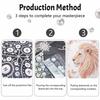 DIY Pearl Embroidery Diamond Painting Kit Majestic Lion Sparkling Beads Art Craft Handmade Decoration Gift for Home