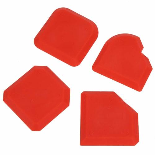 4-Piece Silicone Sealant Remover and Caulking Tool Kit with Smoother, Finisher, Scraper, and Cleaner for Beautifying Glass Adhesives