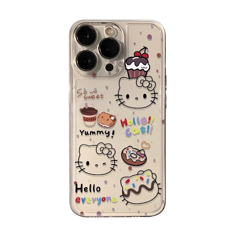 Hello Kitty Transparent Case for Apple 16 Pro Max, 15 Plus, 13, 14, and 12/X