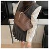 Large Capacity Woven Vegetable Basket Bag Women's Summer New Shoulder Underarm Mother Bag Commuter Tote Bag