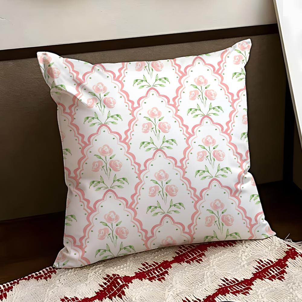 Fine Art Petal Illustration Cushion Cover Reversible Soft Durable Pillow Cover Home Car MultiScene Use for Daily Comfort