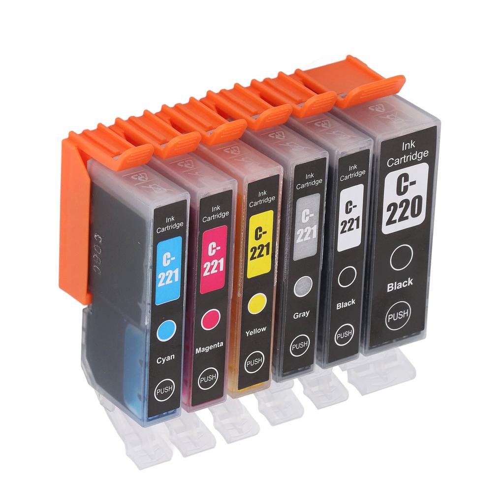 Printer Ink Cartridge Fluent Printing Practical Ink Cartridge Replacement for PIXMA IP3600 BK BK C M Y GY 6 Colors
