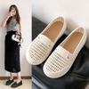 Hole sandals casual work shoes nurse shoes breathable sandals flat 2025 summer hollow women's sandals