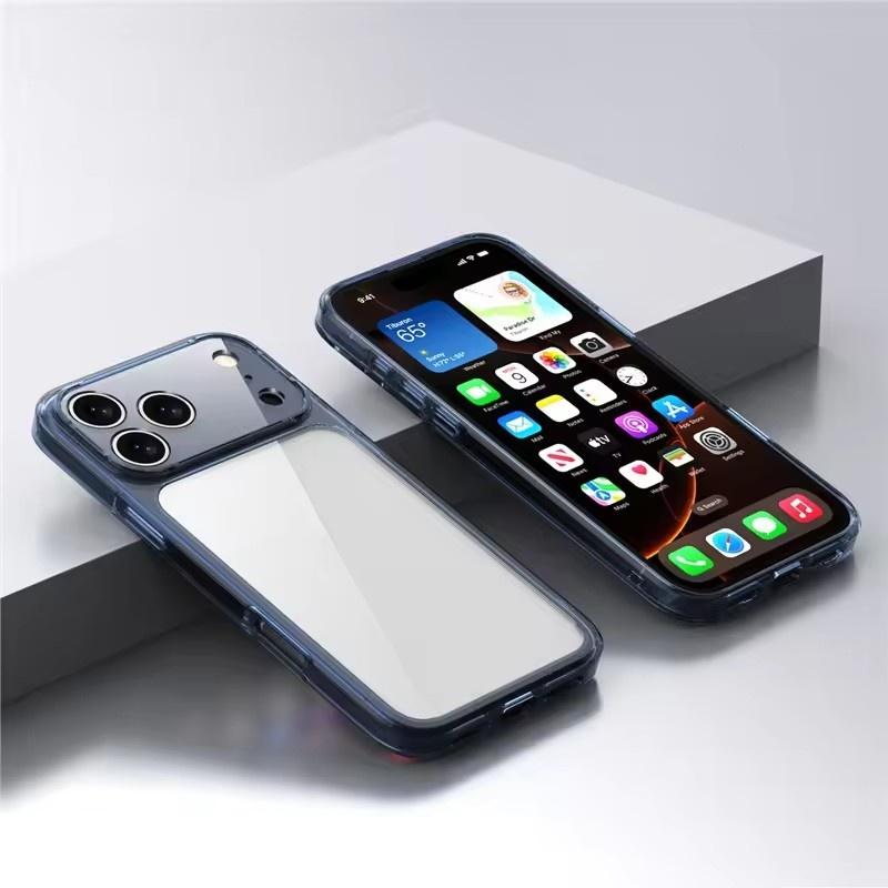 Luxusný Priehľadný Nárazuvzdorný Kryt pre iPhone 17Air 17 17Pro 17Pro Max Priehľadný Hybridný TPU+PC Ochranný Tvrdý Zadný Kryt