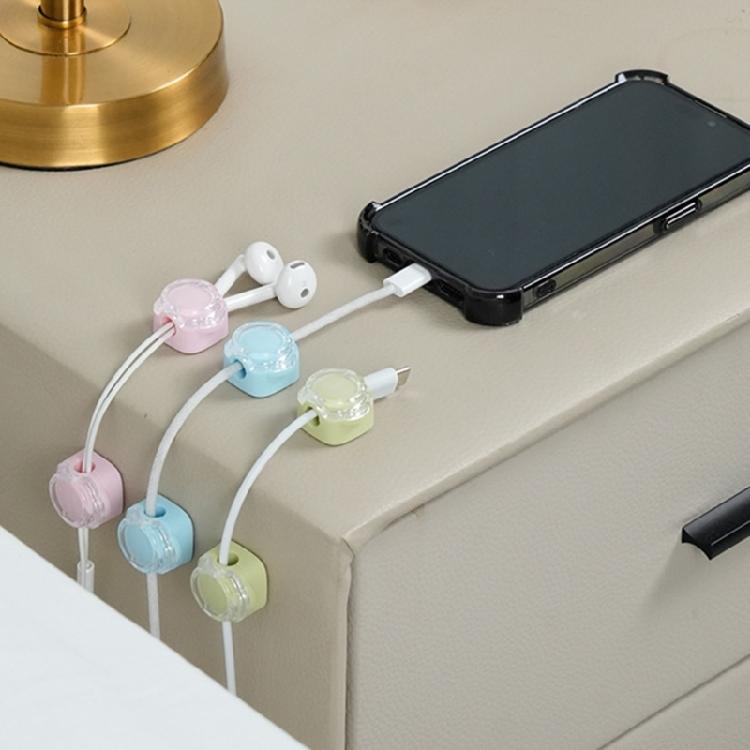 6PCS Magnetic Cable Winder Self-Adhesive Fixed Power Cord Organiser Intelligent Devices Charging Wire Holder Clamp