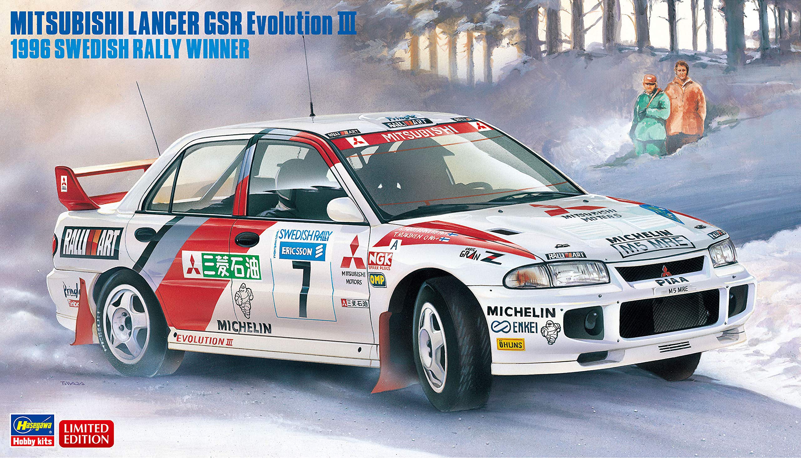 

Hasegawa 1/24 Mitsubishi Lancer Evolution III 1996 Swedish Rally Winner Plastic Model Kit 20407