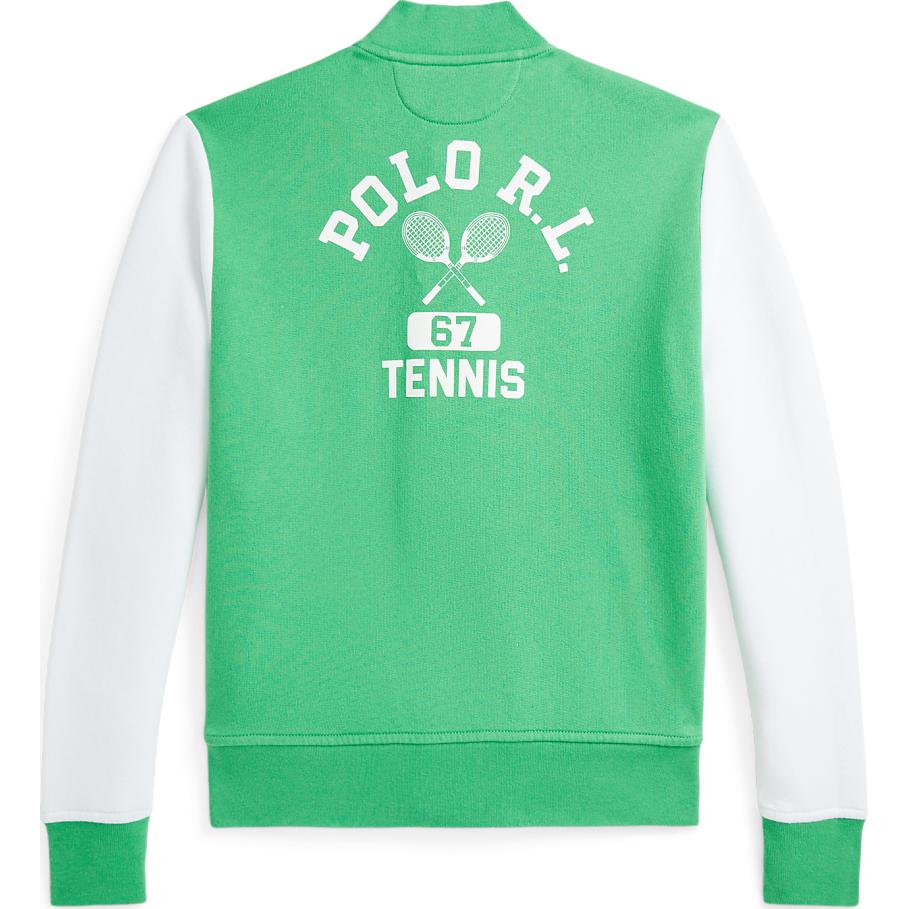 Polo Ralph Lauren Baseball Jacket Logo Embroidered Color Block Long Sleeve Kids Jackets Green CWPOOTWY6020370-300