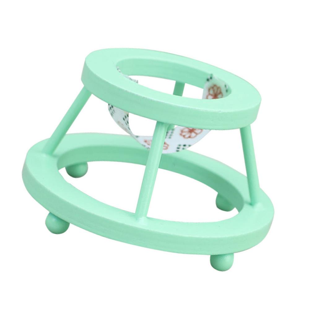 Vintage Miniature Walking Chair 1:12 Dollhouse Furniture Baby Walker with Life Like Details for Dollhouse Enthusiasts