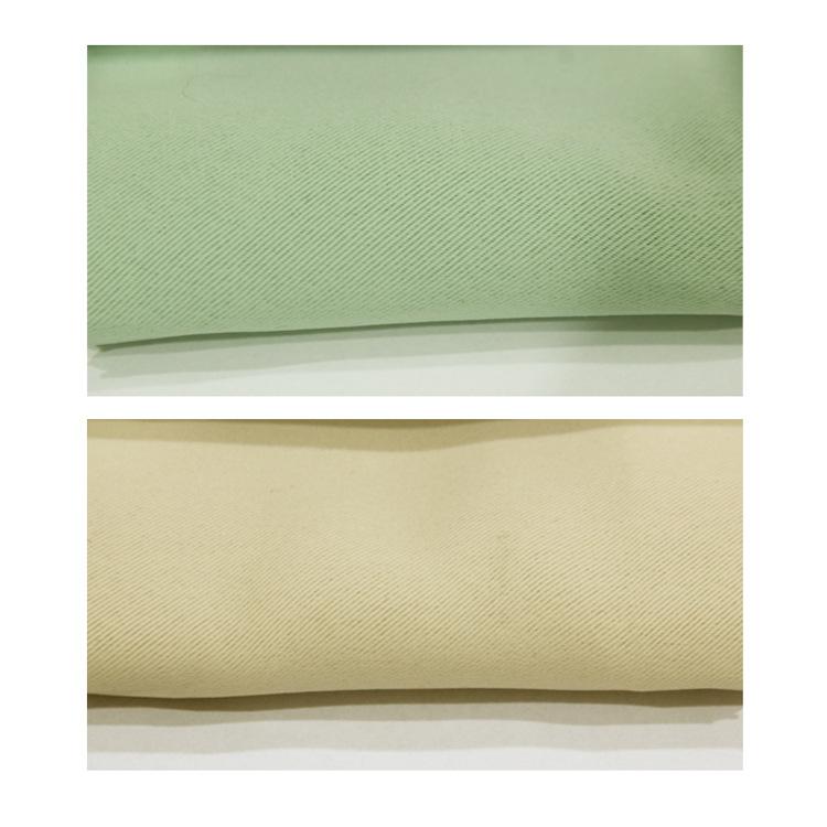Green Khaki High-Precision Solid Color Splicing Blackout Cloth Curtain Customization