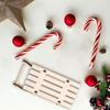 2Pcs With Rope Miniature Wooden Sleigh Model Handmade Sled Ornament  Gift