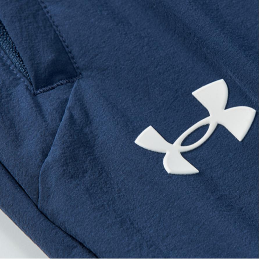 Under Armour Solid Color Casual Sports Jacket Quick-Dry Sports Pants Casual Sports Set Men Sportswear Academy-Blue 21500437-408+21500737-408