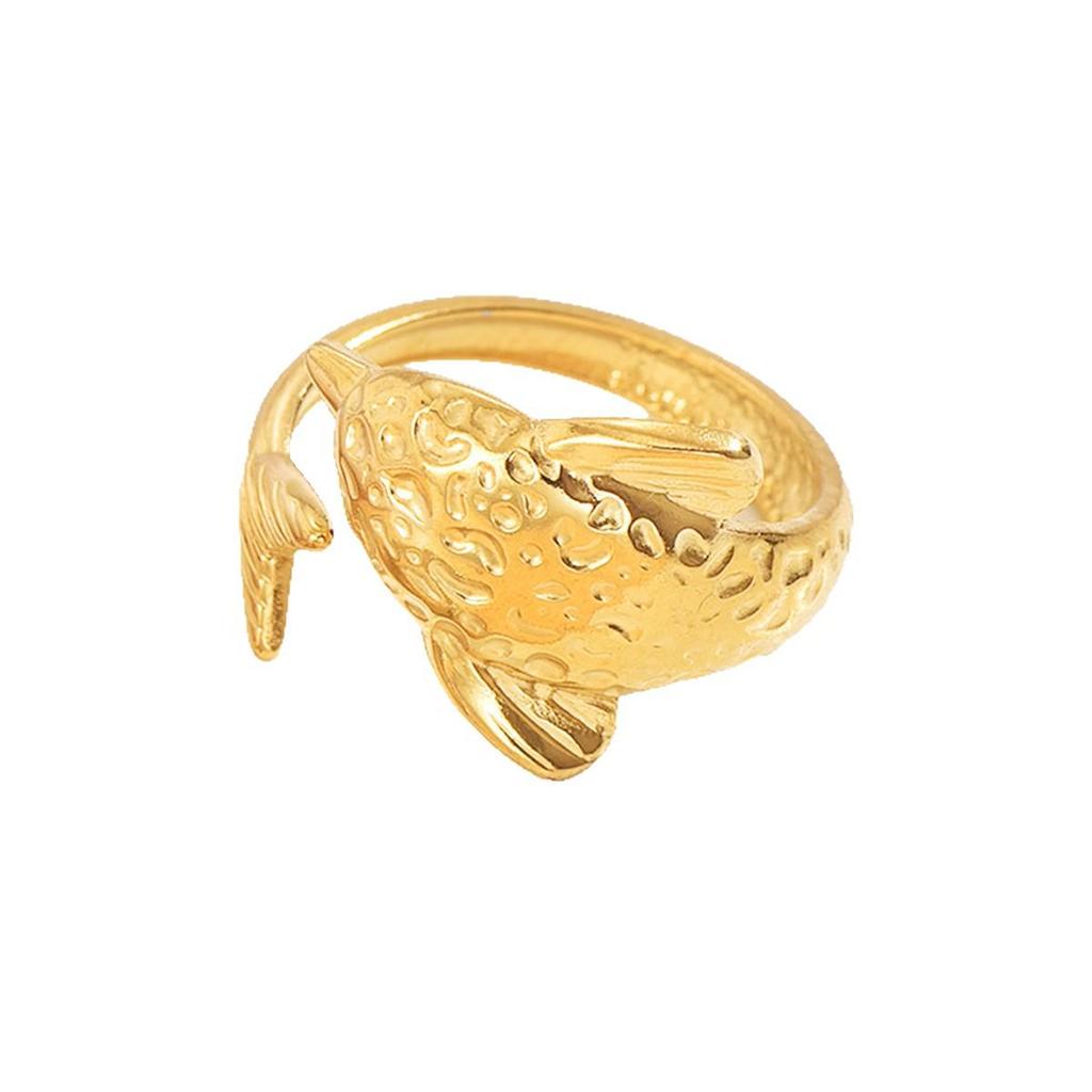 Stainless Steel Dolphin Ring - Beach Vacation Marine Life Jewelry