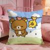 RRirakkumas Cute Bear Cushion Cover Premium Comfort Reversible Pillow Cove Two In One Design For Any Room  Car Interior