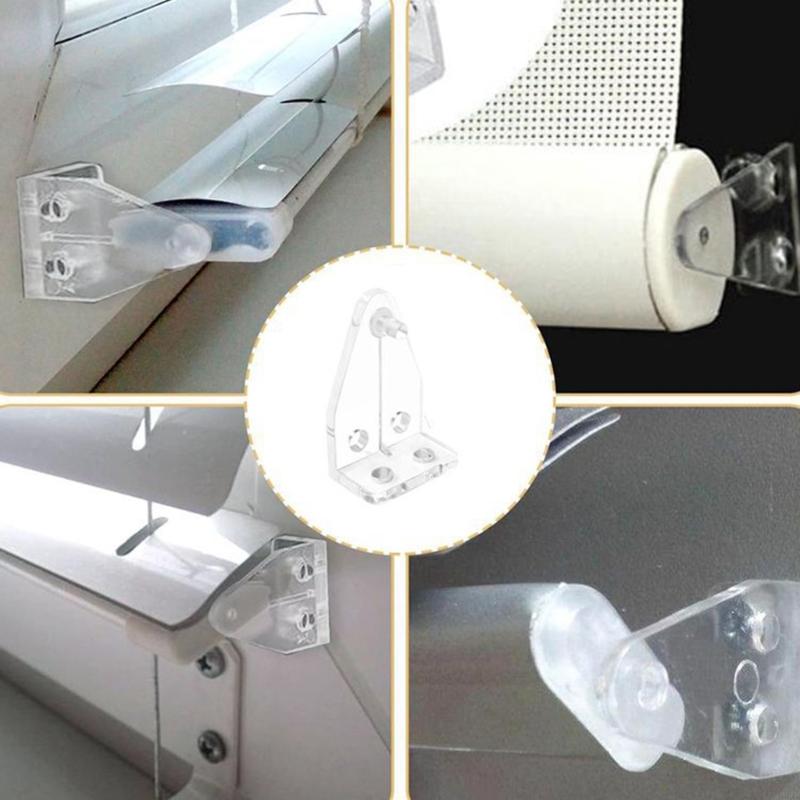 62KD 20Pcs Blind Hold Down Brackets Clear Clips Easy Installation Curtain Repair Part