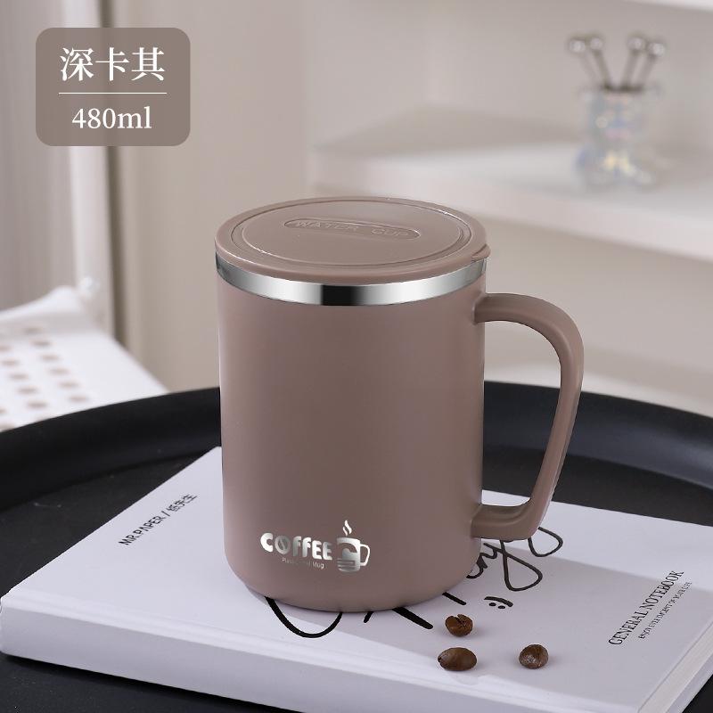 304 Stainless Steel Double-Layer Anti-Scalding Tape Cover Mouthwash Cup Coffee Cup Tea Cup Printable Gift