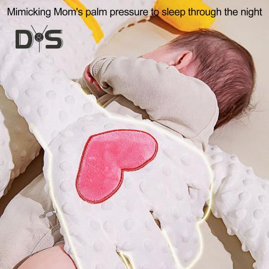 Baby-Patter-Kissen mit Fernbedienung und Heizfunktion, Gänseform, Einschlafhilfe für Babys, lindert Emotionen und Ängste, Arm-Wrapped-Unterstützung, beruhigend für Babys