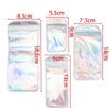 50 Stück schillernde Ziplock-Beutel Transparente Kunststoff-Displaybeutel Laser-Selbstversiegelungsbeutel DIY Schmuckaufbewahrung Zubehör Verpackung
