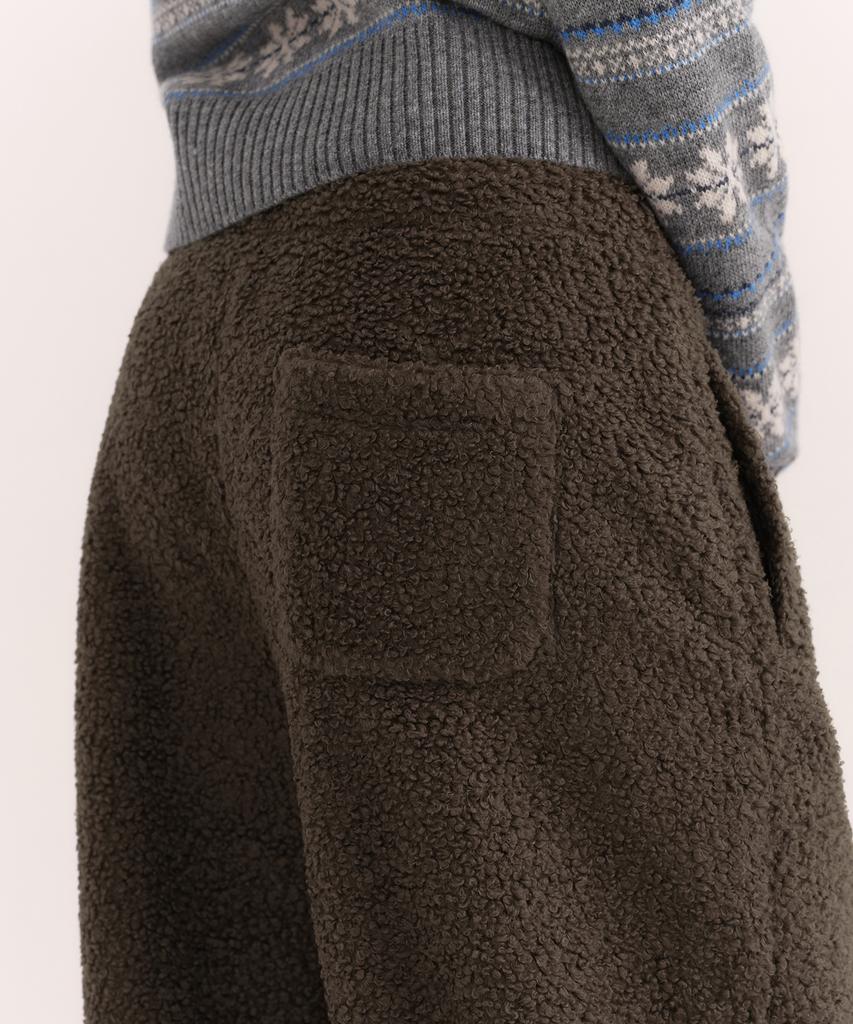 MUSINSA STANDARD WOMAN Women'S Boucle Fleece Parachute Pants [Dark Brown]