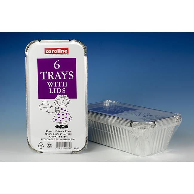Caroline Hliníkové misky a víčka 23oz / 93 x 184 x 49mm 6ks 1002