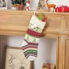 Tasche Weihnachtsgeschenk Weihnachtsornament mit Pompons Weihnachtsmann Socke Gestrickter Weihnachtsstrumpf Geschenktasche