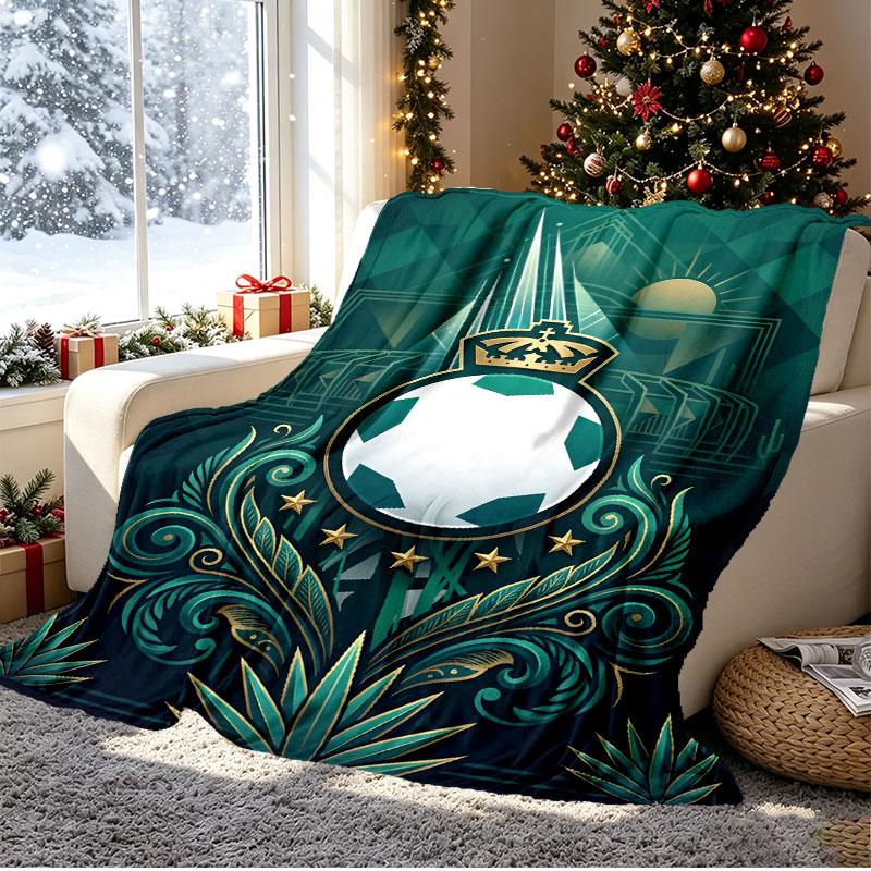 Club Santos Laguna Pattern Blanket for Home Decoration, Bed, Sofa, Car Travel, Camping, Suitable for All Seasons, Birthday Christmas Gift