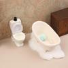 1/12 Dollhouse Simulation Bathtub Toilet Wash Basin Cabinet Model Dollhouse Bathroom Furniture Decoration Doll House Accessories
