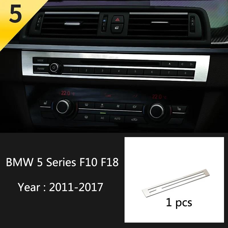 For BMW 5 Series F10 F11 2011-2016 Stainless Steel Cars Front Door Stereo Panel Speaker Decorative Cover Interior Accessories