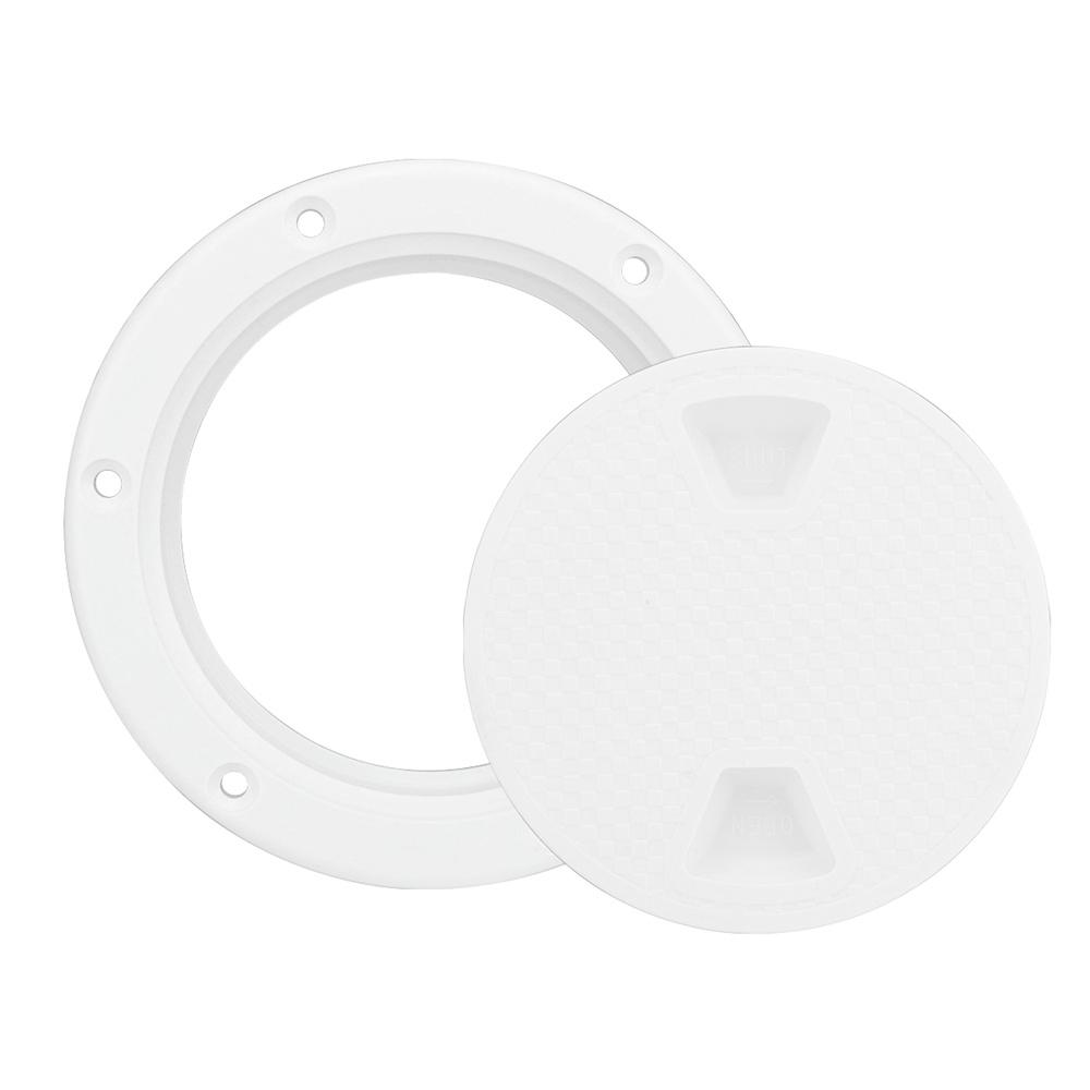 White ABS 4"/4 Inch Round Non Slip Inspection Hatch For Marine Boat Yacht