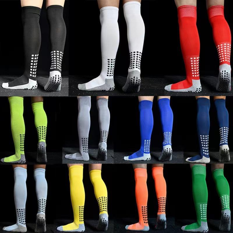 Men s Over-the-Knee Non-Slip Gel Dot Football Socks – Antibacterial Mid-Calf Sports Socks Anti-slip Heel Dots Mid-calf