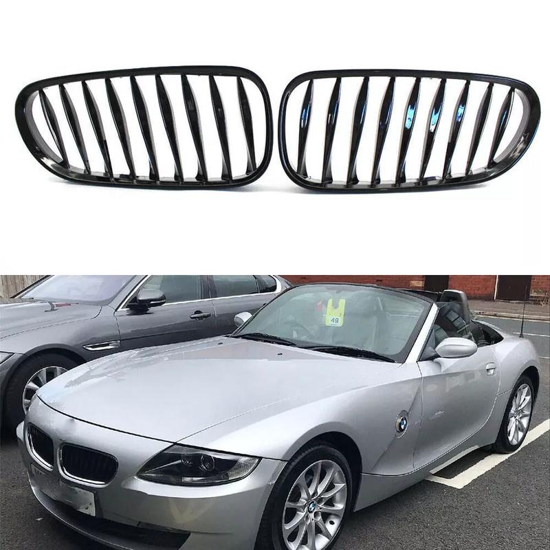 Per BMW Z4 E85 E86 Cabrio 2003-2008 Coppia Griglia Anteriore a Rene Auto Nero Lucido Griglie da Corsa Griglie Accessori Auto Auto