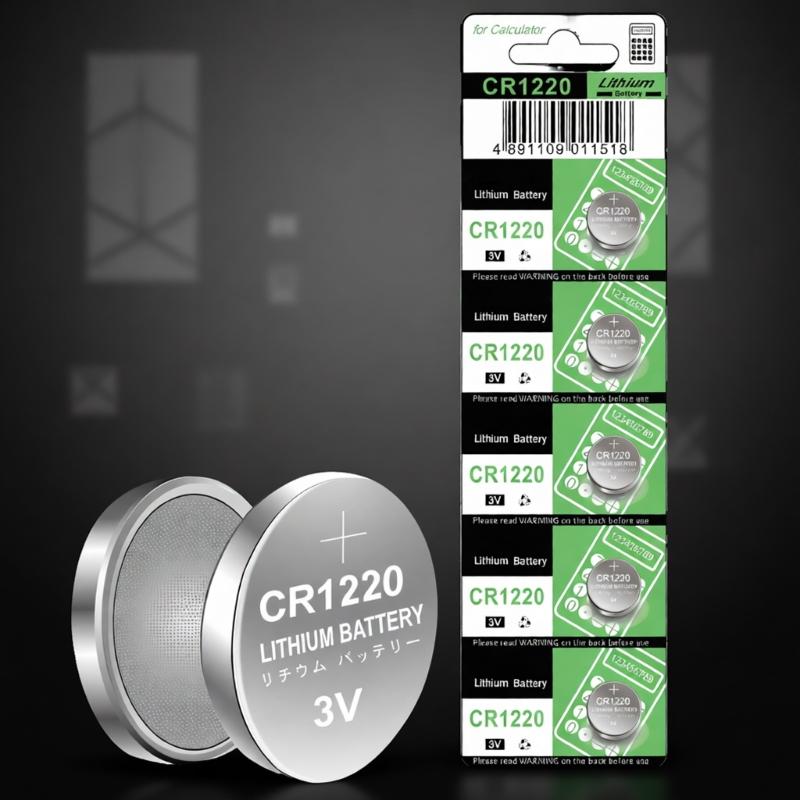 5/10Pcs CR1220 3V Lithiums Button Cell Batteries for Watches Calculators Remote Controls Small Gadgets