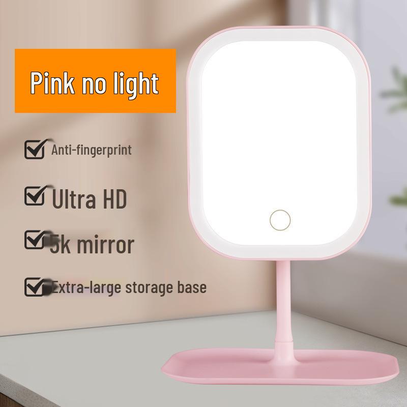

Trendy LED Makeup Mirror with Lights for Dormitory - Portable, Rotatable, Desktop Vanity Mirror