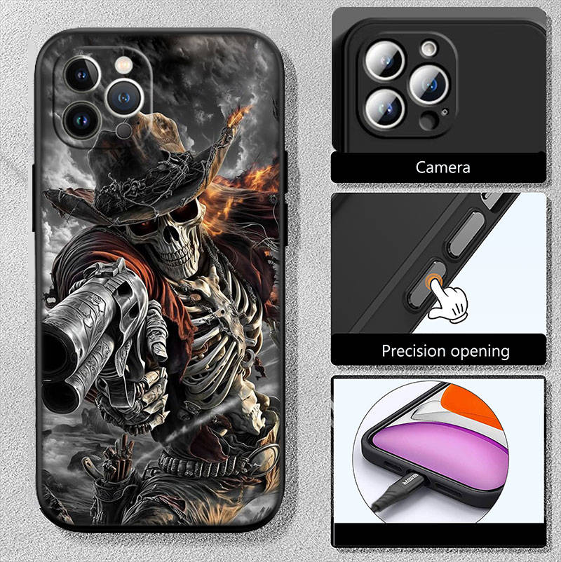 JO60 Grim Reaper Skull Phone Case for Samsung A35 A25 A24 A15 A05S A05 M55 M35 M15 A06 A16 A02 A12 A13 A10 A20 A30 A22 A31 A32 A33 A41 A42 A50