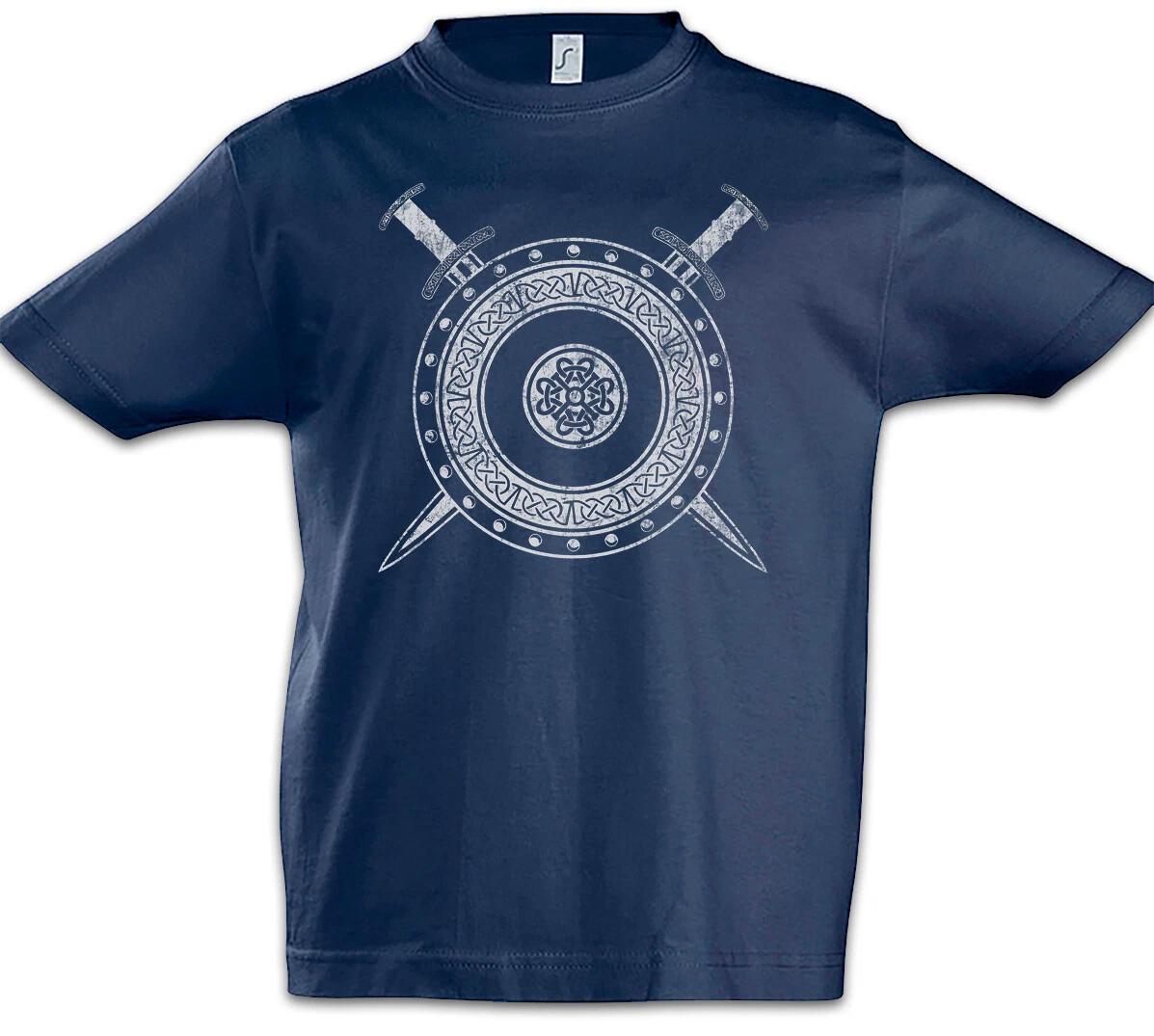 Viking Shield And Swords Boys kids boys T-Shirt Valhalla Vikings Vikings Shield Sword 100