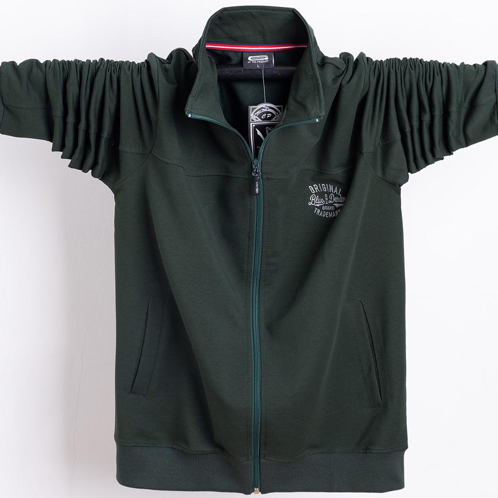 Men's Spring and Autumn Jacket Outdoor Sports Slim Thin Jacket Breathable Warm Running Zipper Sweatshirt Plus Size L-6XL
