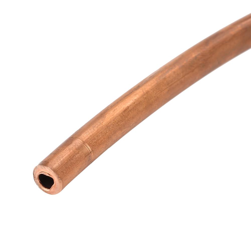 2m T2 Soft Copper Coil Tube Pipe ID 4mm OD 6mm Thickness 1mm for Refrigeration