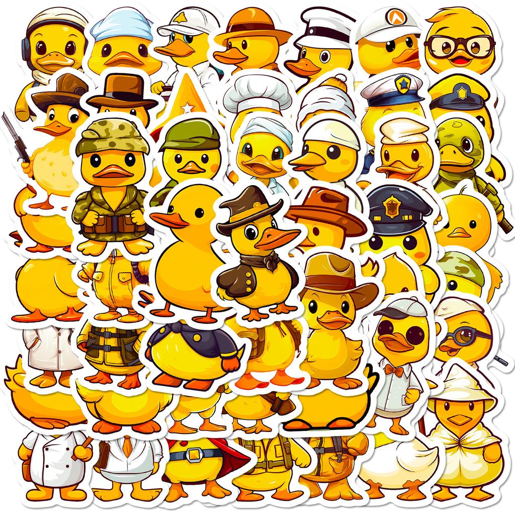 50pcs Duck Stickers,Cute Yellow Duck for Water Bottles Phone