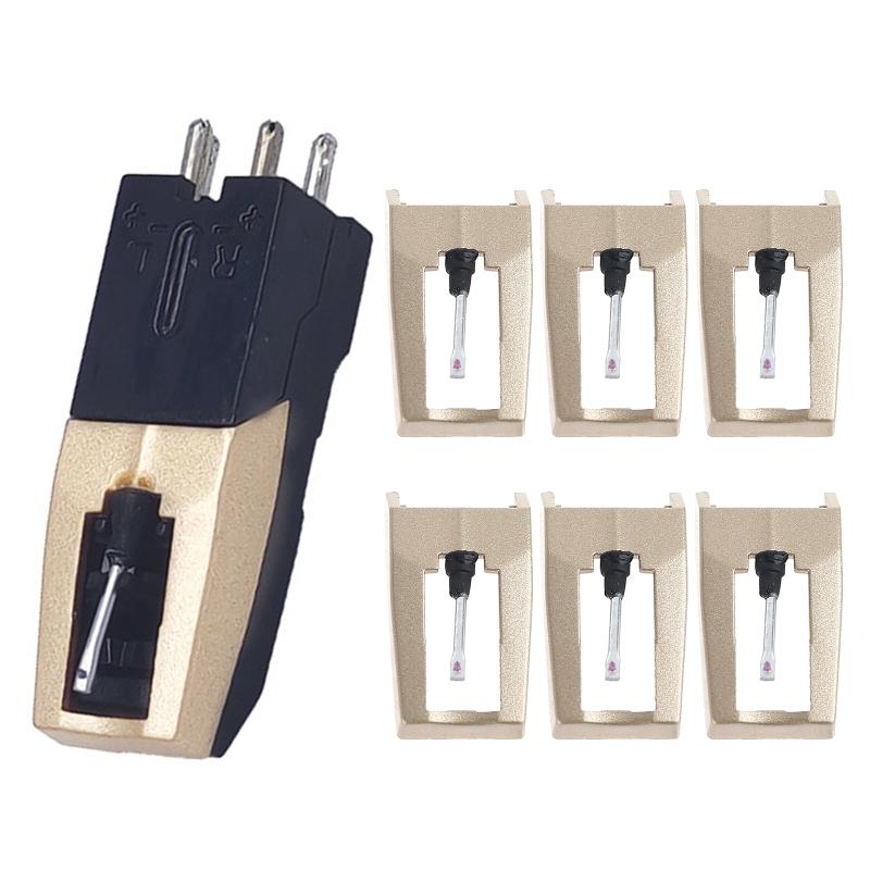 Turntable Needle Vinyl for LP record player needles 7-pack Replacement Stylus, For Turntables