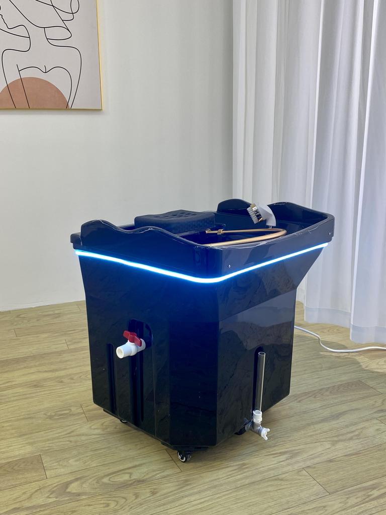 Modern portable  head spa sink hydrotherapy Thai massage shampoo water bed steam shampoo barber shop hair salon