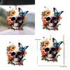 Halloween Skeleton Flower Butterfly Pattern Acrylic Pendant For Vehicle Style