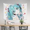 Cutecore Hatsune Miku Tapestry Bedroom Decoration Wall Hanging Blanket Tapestry Cool Stuff For Room
