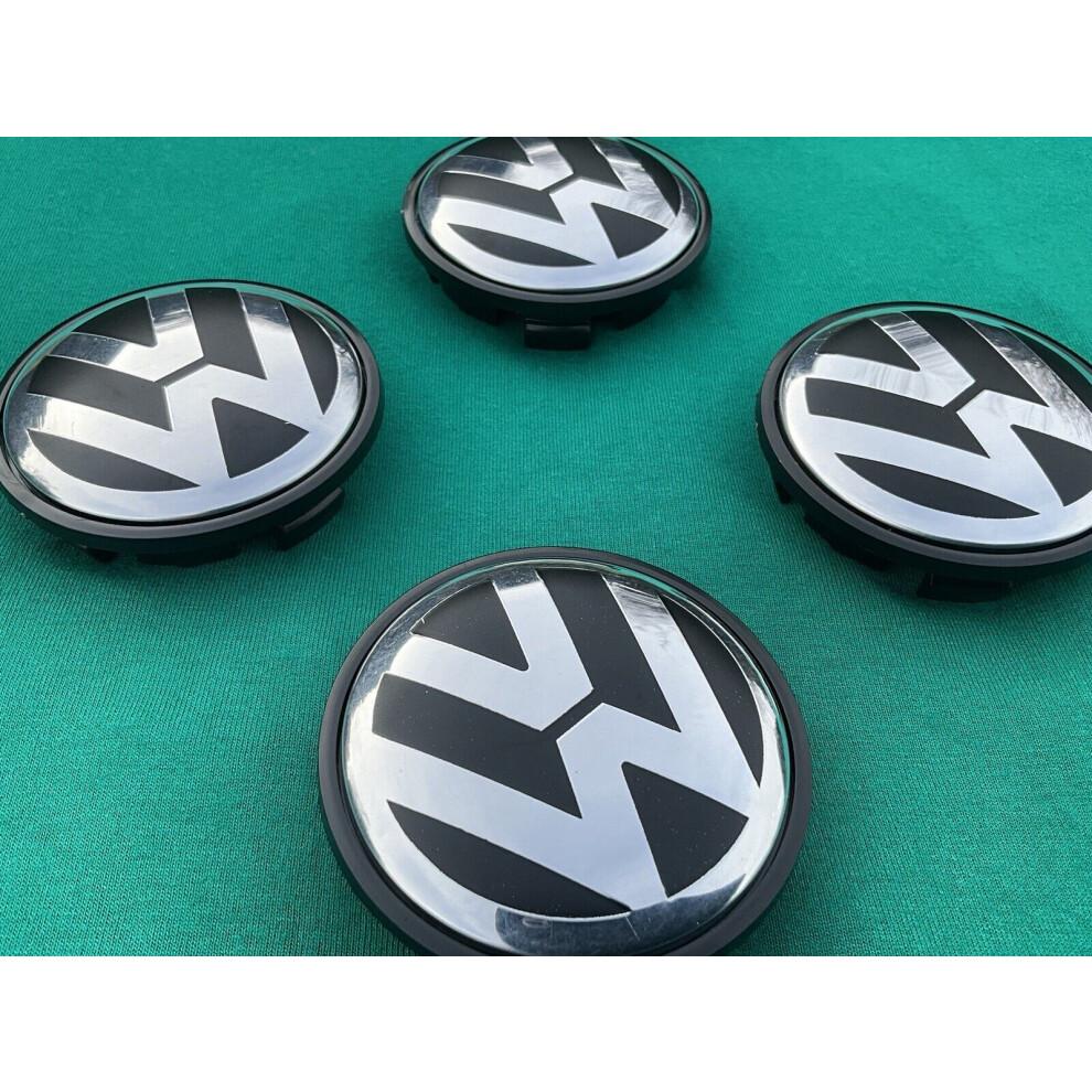Volkswagen Alloy Wheel 65mm Centre Caps - 4x Caps