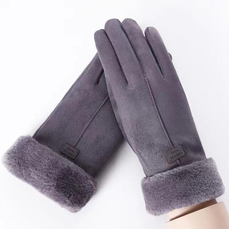 Gants Chauds Mode Femme Extérieur Équitation Conduite Mignons Nœud Moufles Polaires pour Femmes Temps Froid