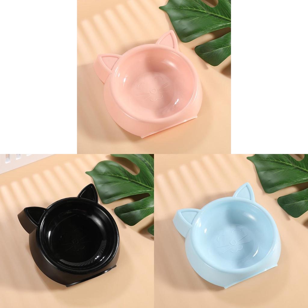 Cute Cat-shaped Pet Bowl Round Dog And Cat Feeding Bowl With Leak-proof And Anti-tipping Features Perfect For Pet Food And Water