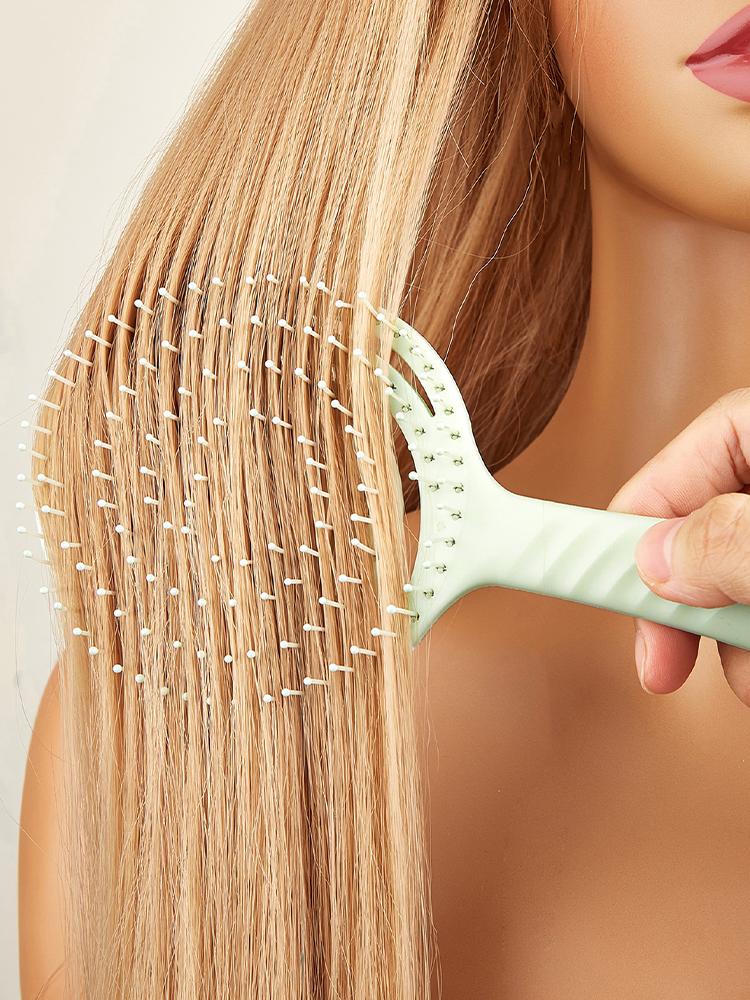 Relaxing Circular Massage Comb Portable Hollow Hair Combs Scalp Massage Brush Salon Styling Tools Solid Color Hair Brush