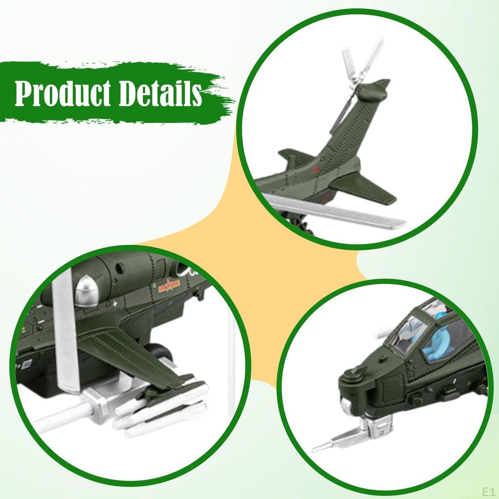 1:52 Helicopter Model Toy Aircraft Children Aviation Gift with Display Stand