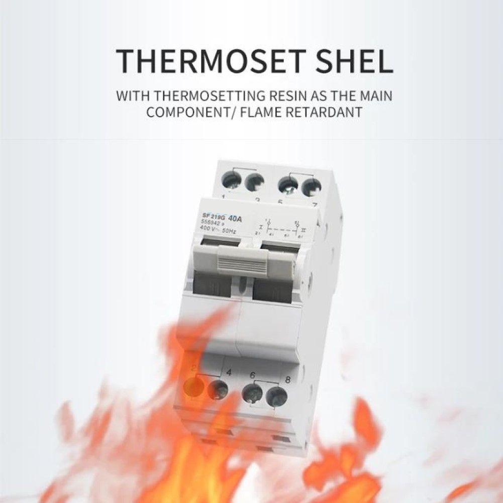 

Transfer Switch 2P 8KA AC400 Dual Power Manual Tool 40A