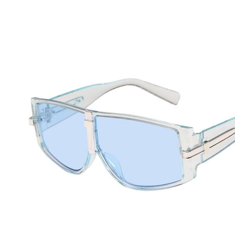 Steampunk Blue Sunglasses Plastic Irregular Frame Future Style Trendy Fashion Essential Gift for Going Out