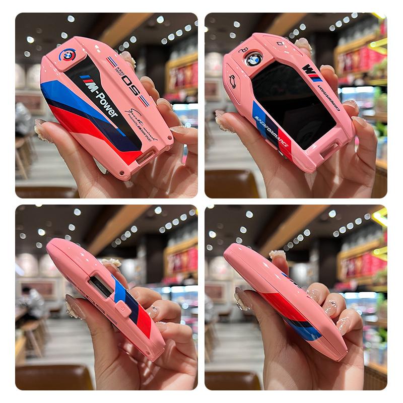 Fashion M-sport ABS Car LED Display Key Case Cover For BMW G30 G12 G11 G32 G31 5 7 Series I8 I12 I15 G01 X3 X4 G02 G05 X5 G07 X7